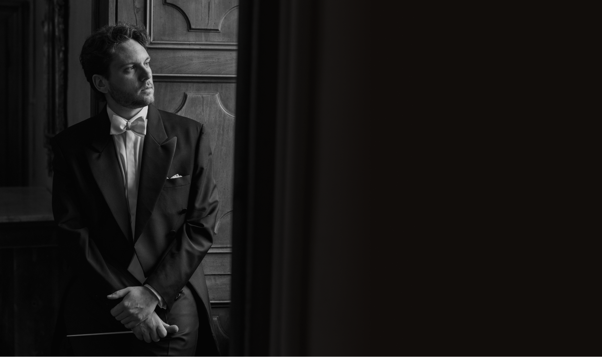 Davide Massiglia - Orchestra Director black and white background