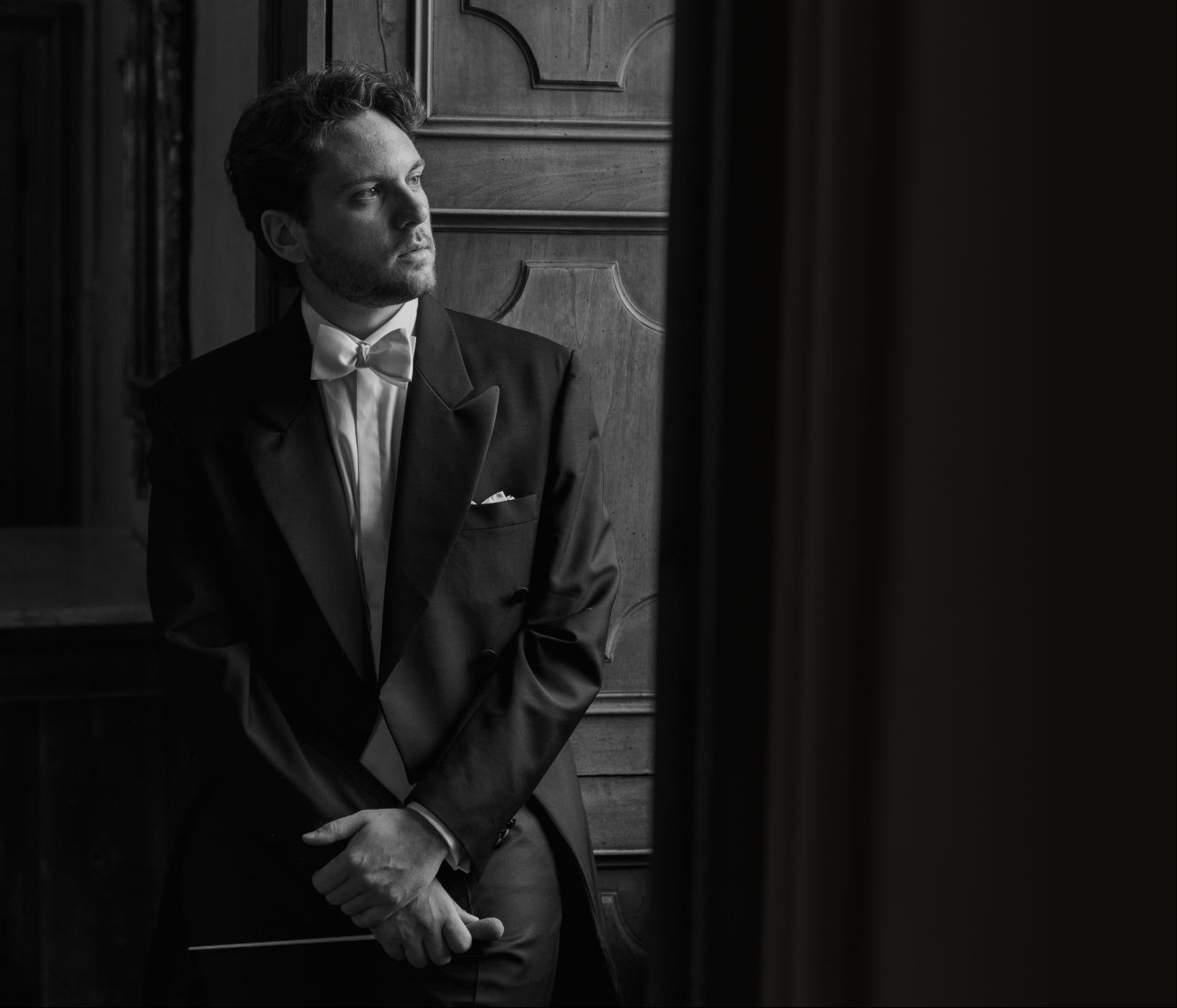 Davide Massiglia - Orchestra Director black and white background
